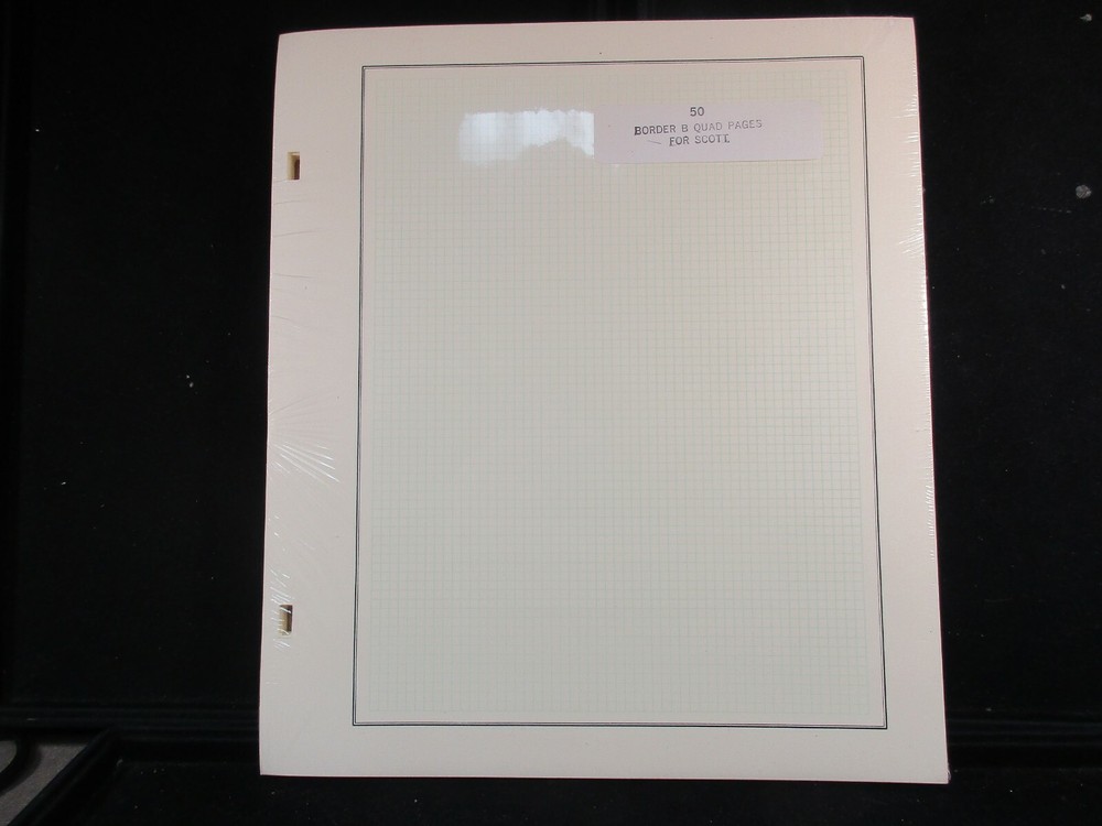 "GENERIC" BORDER B QUAD PAGES FOR SCOTT W/FREE SHIPPING!!