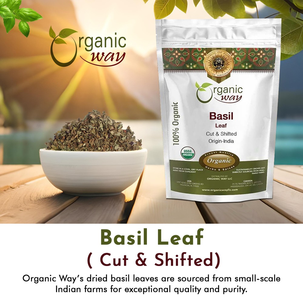 Basil leaf cut and sifted (4 Oz)