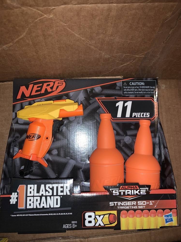 NEW Nerf Alpha Strike Stinger SD-1  11 Piece Targeting Blaster Set