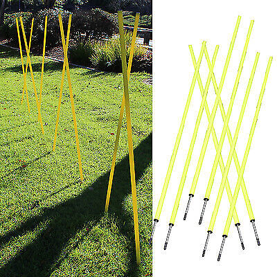 8 Agility Poles Portable Outdoor Training Markers Obstacle football soccer coach