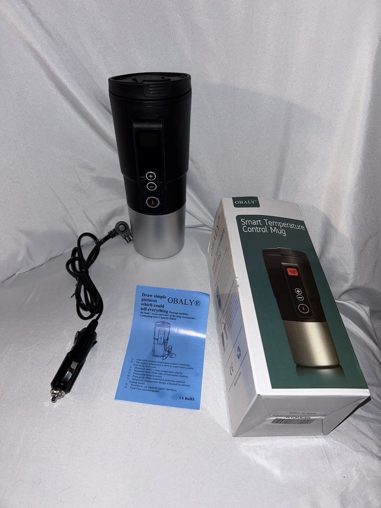 Obaly Smart Temperature Control Mug gently used, black