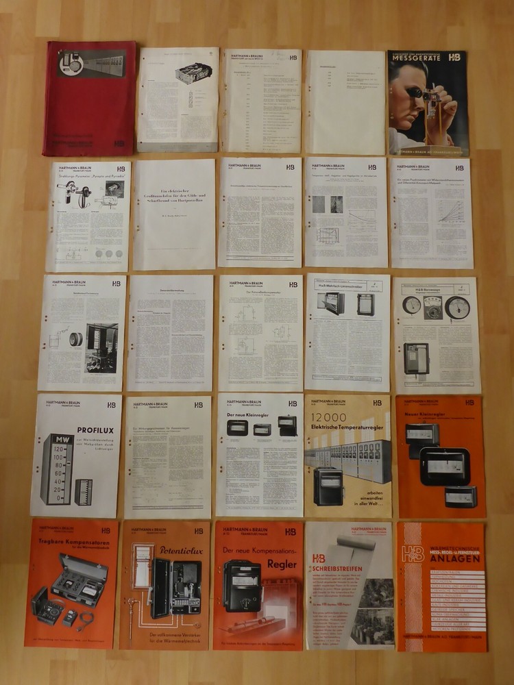 Convolute Old Brochures Hartmann & Braun Frankfurt Measuring Device