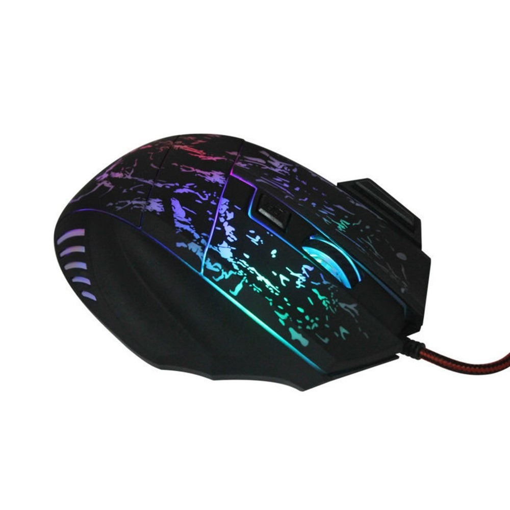 7 Button Wired Gaming Mouse USB Optical RGB LED DPI Adjustable Ergonomic