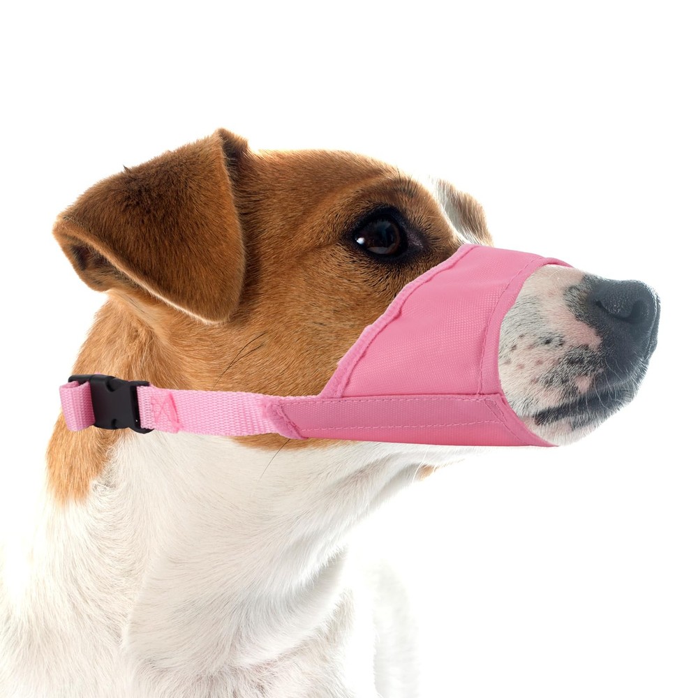 Muzzle for Small Dogs, Comfortable Adjustable Anti-Biting Puppy pink