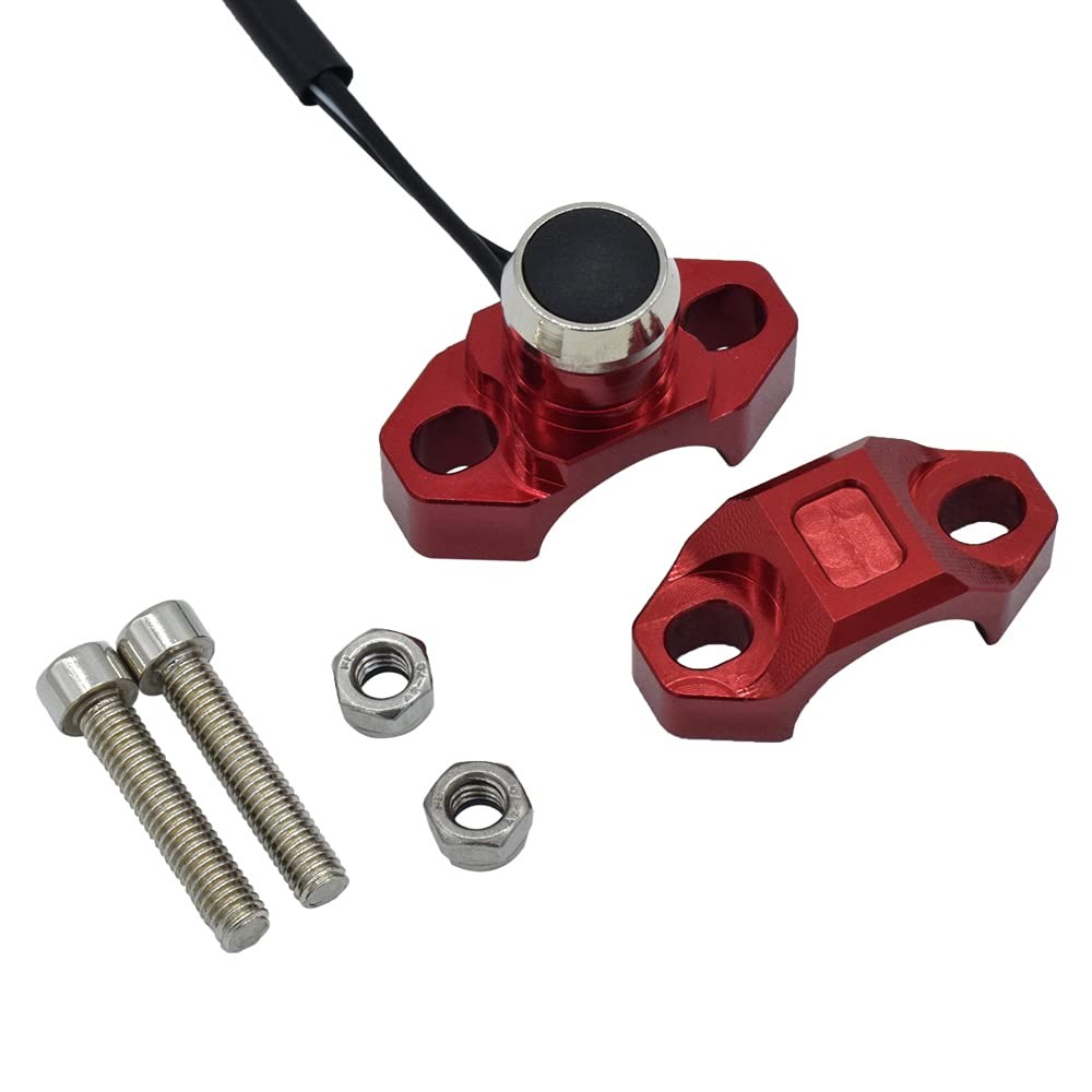 CNC Aluminum Motorcycle Handlebar Control Horn Start Switch Button Red 7/8"