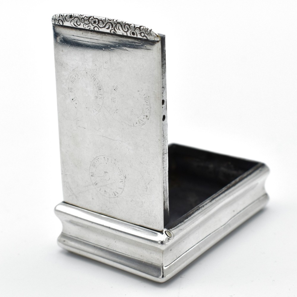 Antique Georgian Solid Silver Snuff Box 1810 Thropp & Taylor