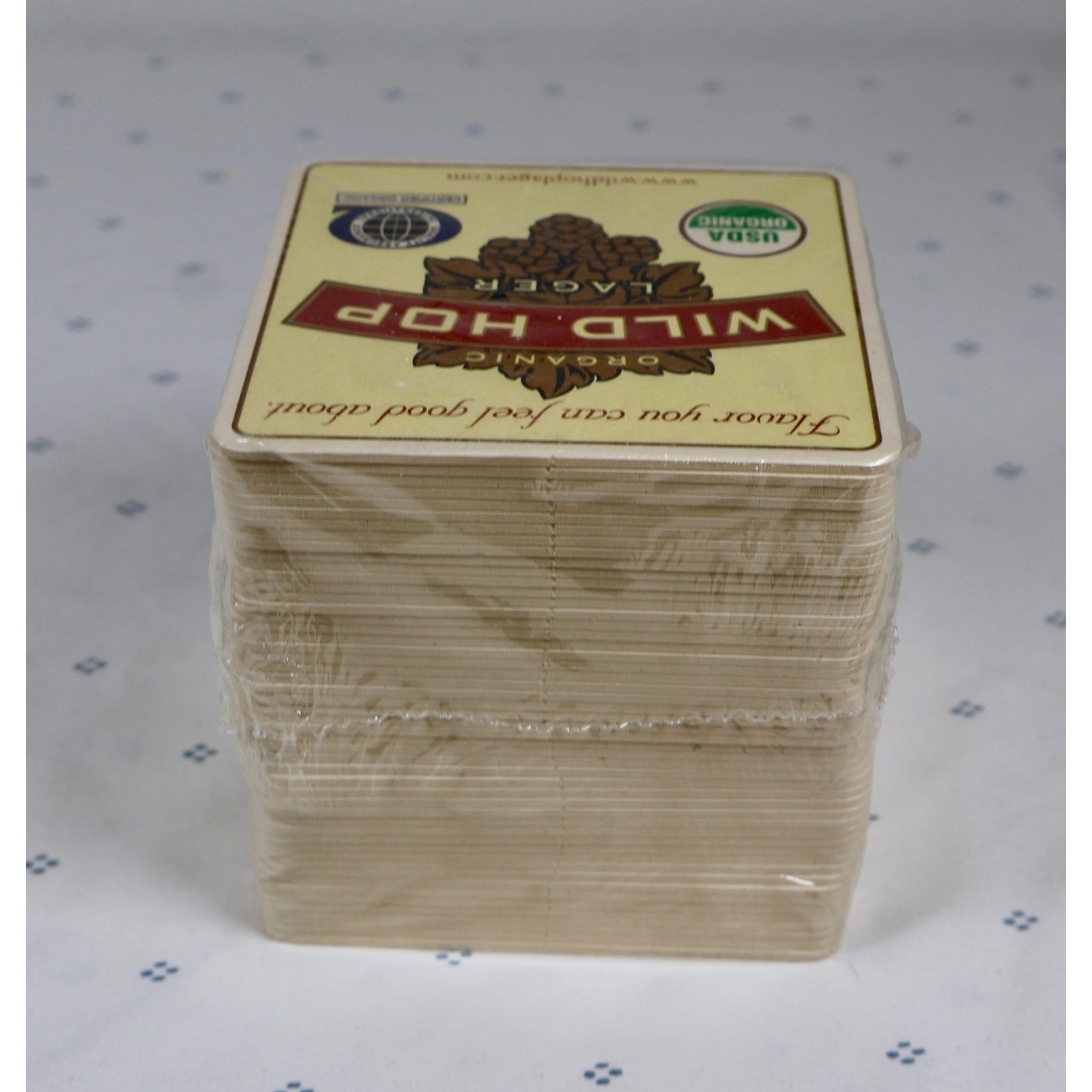 WILD HOP LAGER Beer Coasters VINTAGE Organic Flavor Pack of 50 Beer Lover