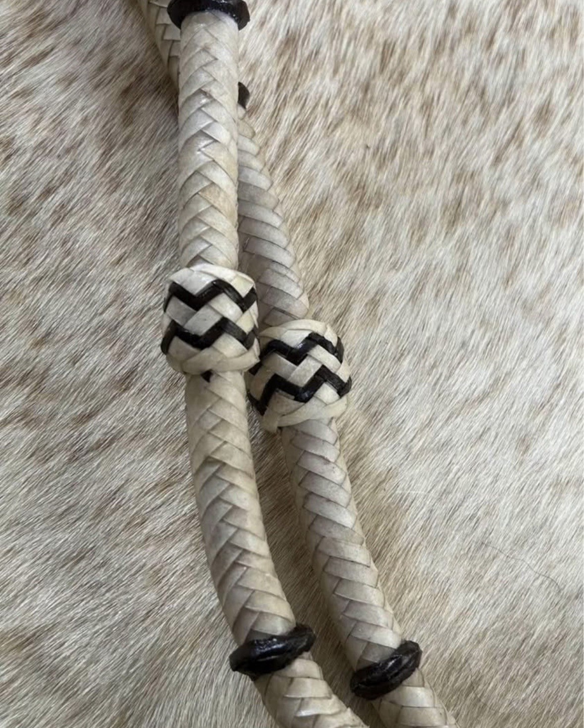 Round Braided Rawhide 7’ Contest Barrel Racing Trail Rein New Horse Tack