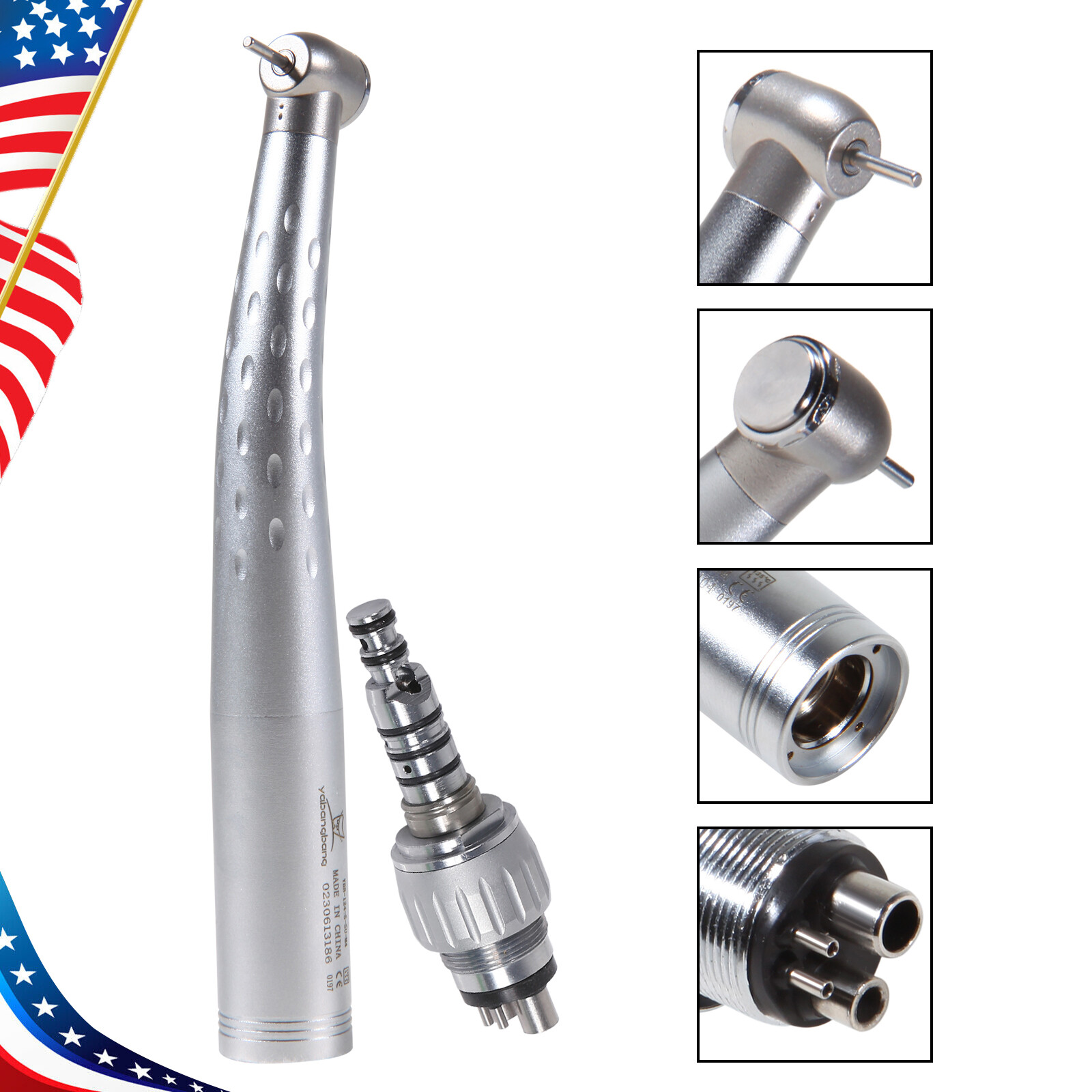 Kavo Style Dental High Speed Handpiece with 4 Hole Quick Coupler Coupling USA
