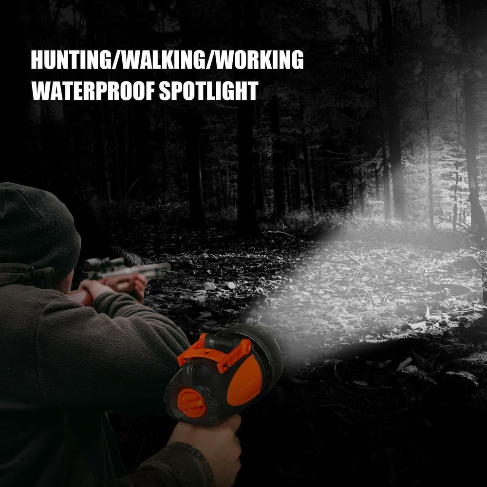 GOODSMANN Rechargeable Spotlight Waterproof Flashlight 4500 Lumen Handheld Light