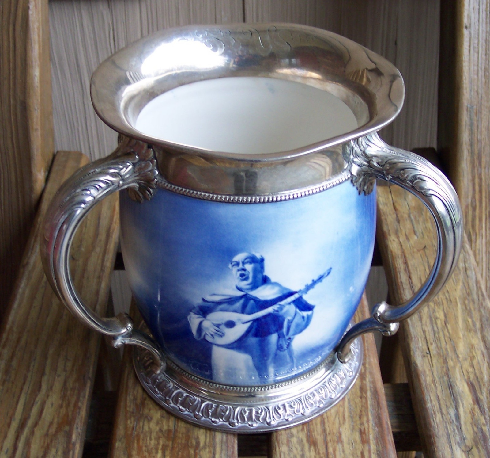 CAC Ceramic Arts Co Lenox Gorham Sterling Silver Loving Cup Stein 5 1/2 Pint