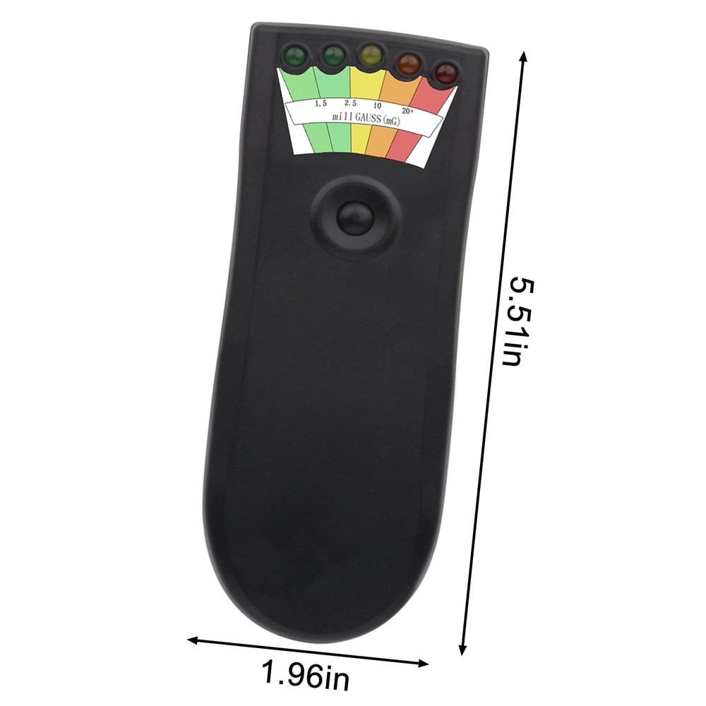 Upgraded Rechargeable EMF Meter with 5 Level LED Portable 2 Pack
