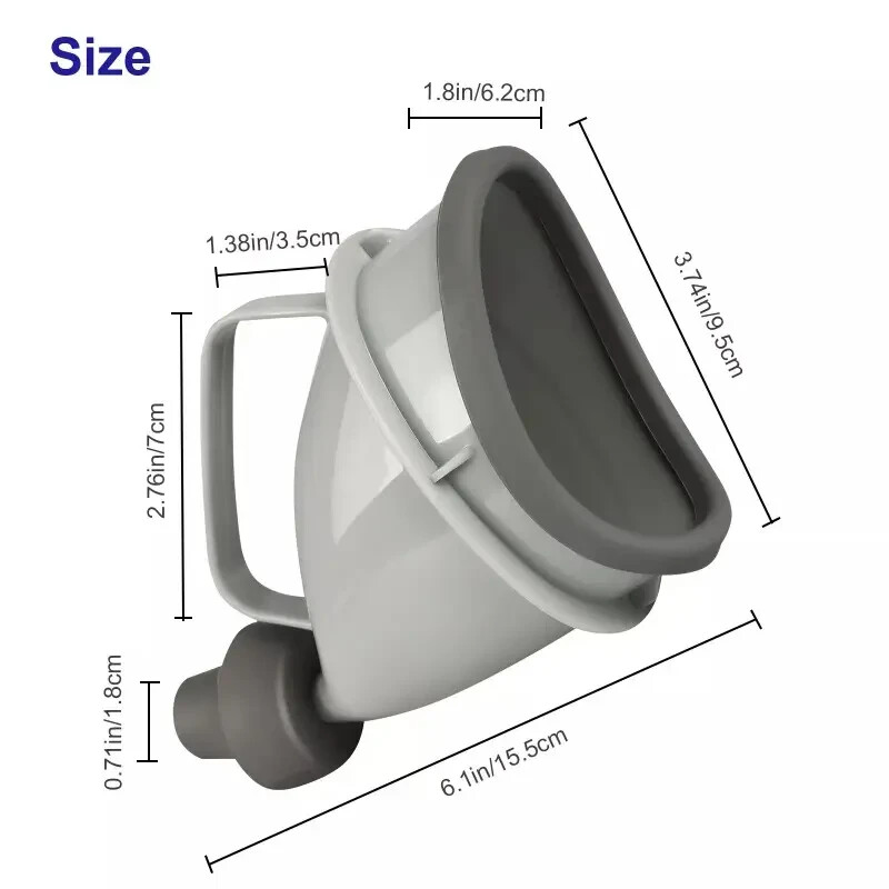 2 Pack Male Female Urination Toilet Urinal Funnel Camping Urine Device Travel