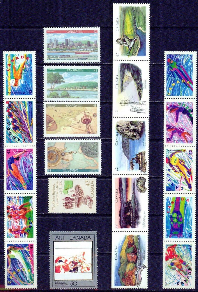 CANADA  COMPLETE YEAR 1992 - VF**