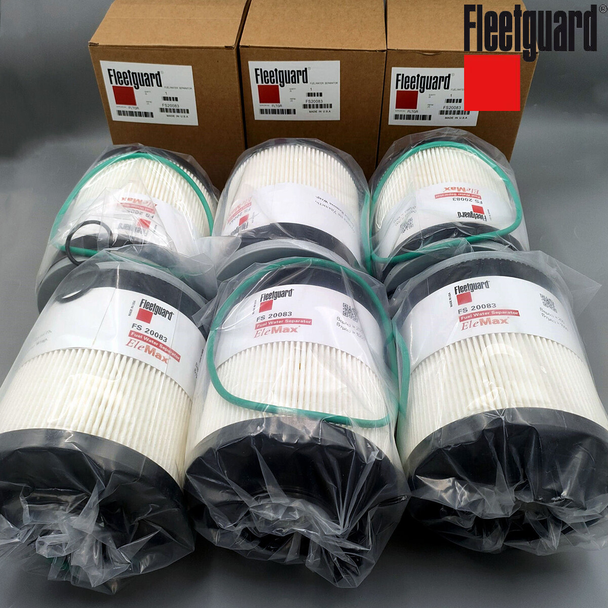 6X FS20083 Fleetguard Fuel Water Separator Filter For Cummins ISX DD13 DD15 DD16