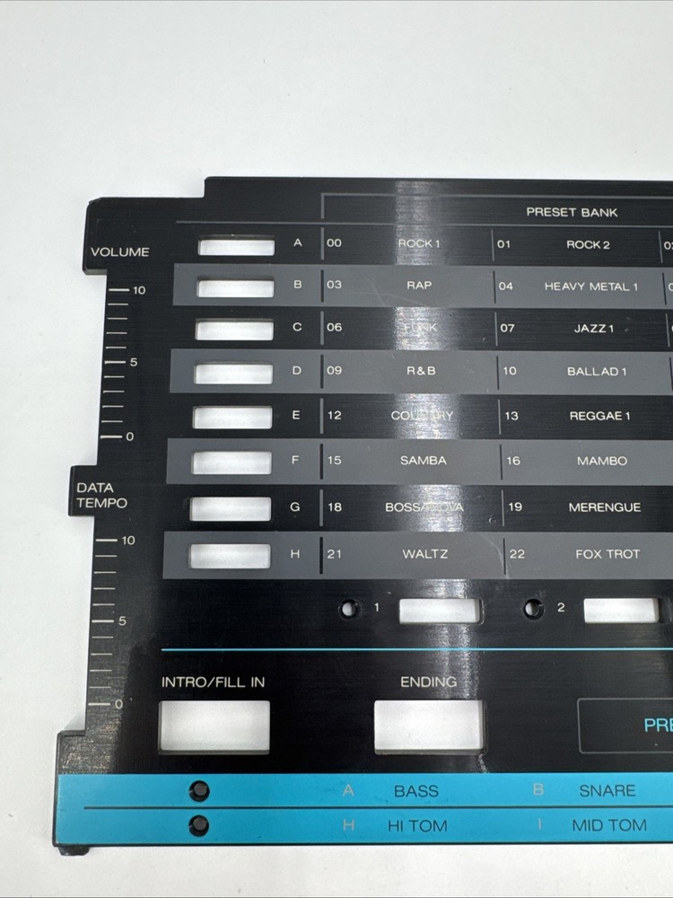 Korg DDD-5 Dynamic Digital Drum Machine Replacement Front Panel Part.