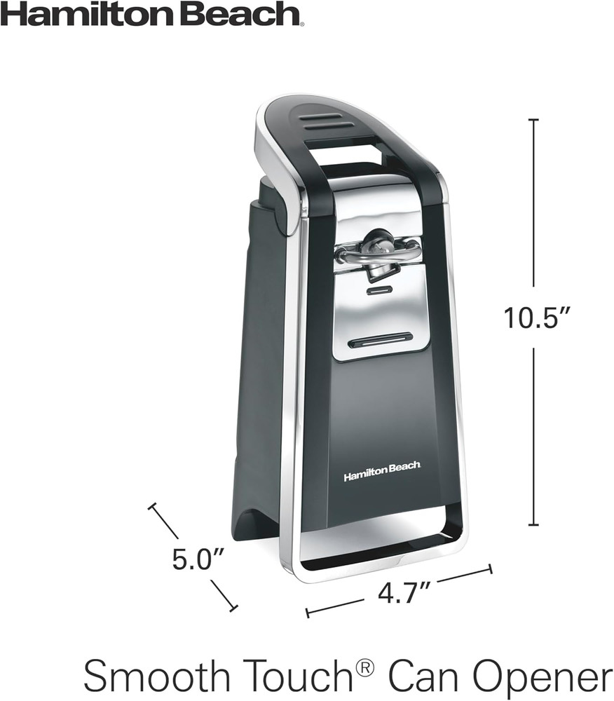 Hamilton Beach Smooth Touch Electric Automatic Can Opener with Easy Push down Le