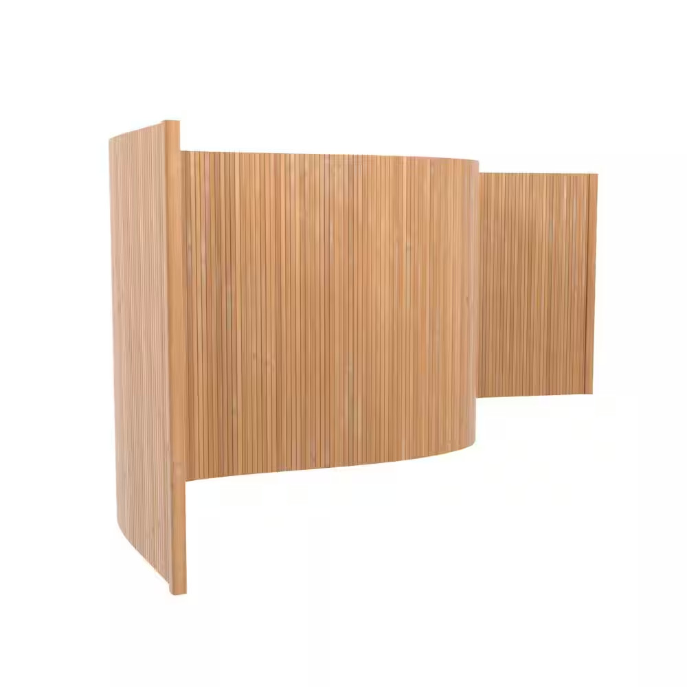 2 Ft. Short Bamboo Wave Screen - Natural