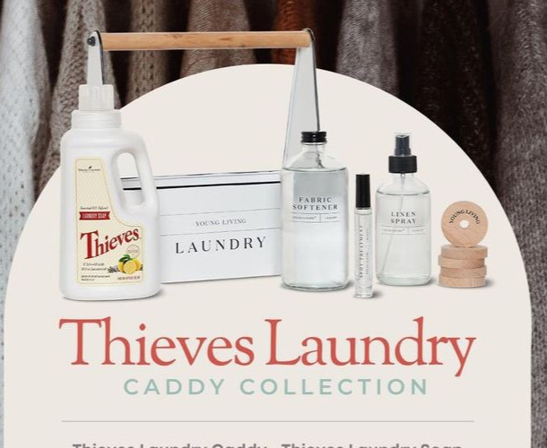 Young Living Thieves Laundry Caddy Collection with Laundry Soap
