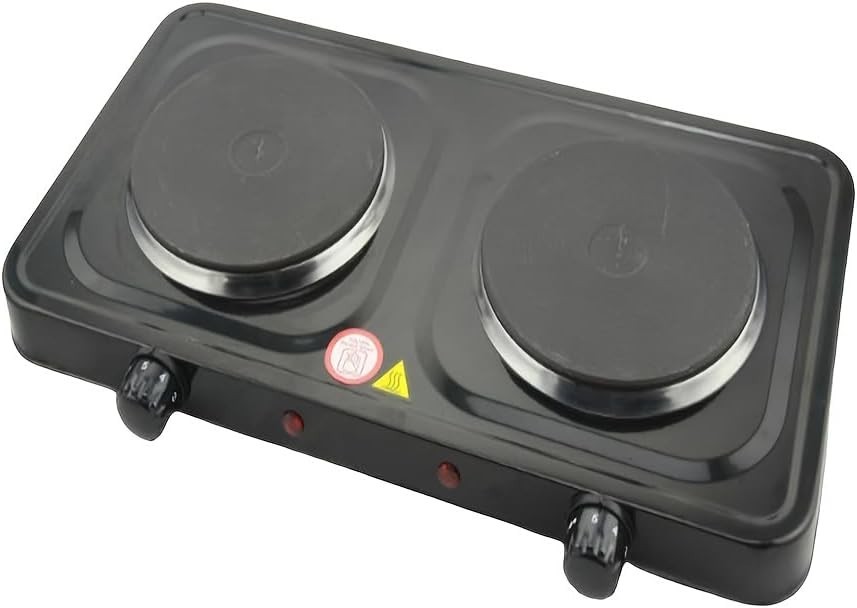 "Estufa Cocina Electrica De 2 Hornillas Portatil Para Casa Apartamento Campament