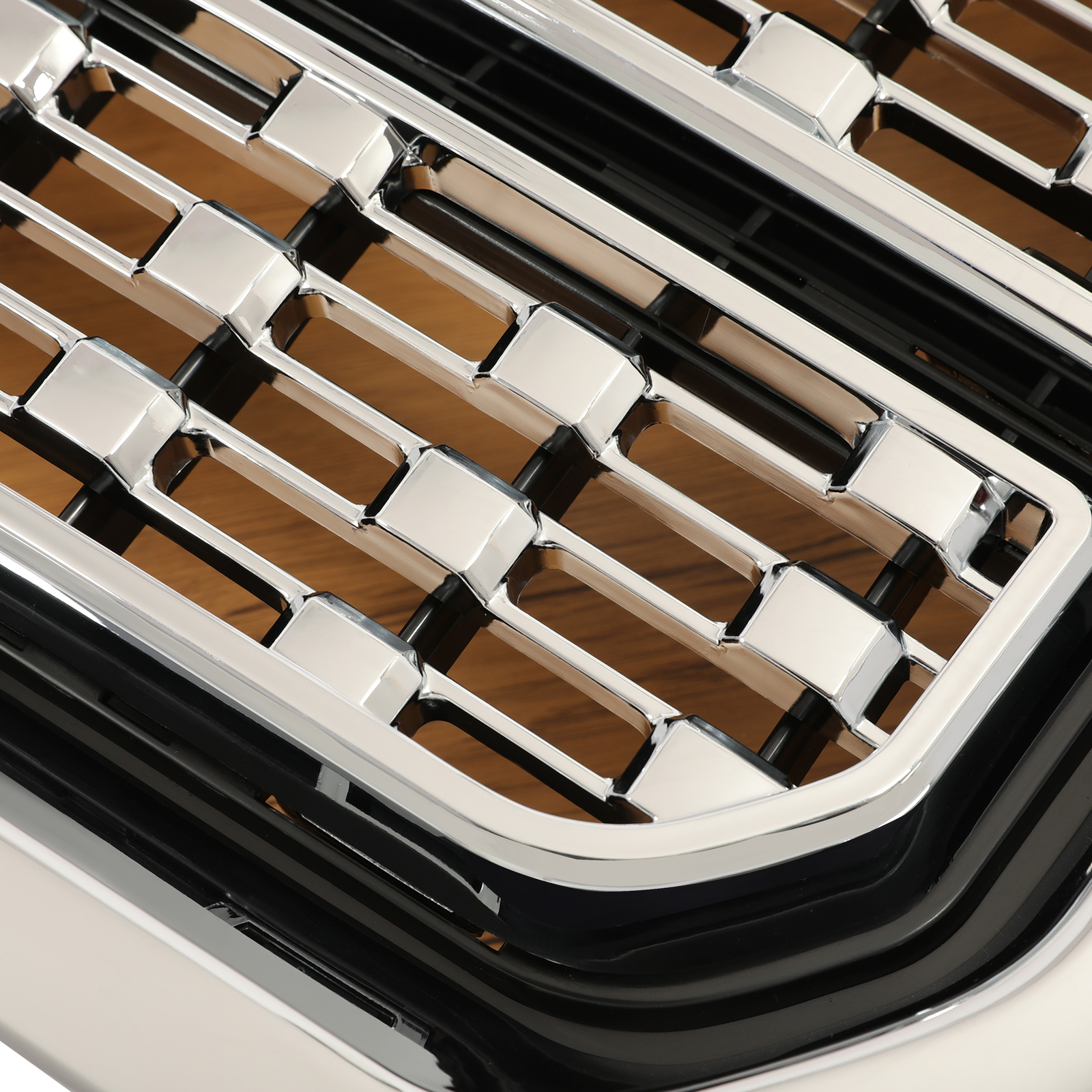 Chrome Front Grille ABS Grill W/ Snap For GMC Sierra 2500HD 3500HD 2015-2019