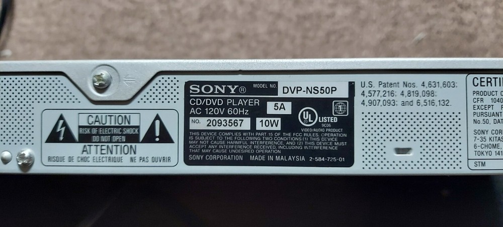 SONY CD/DVD PLAYER ACP-NSSOP SILVER