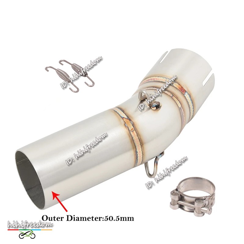 For Kawasaki Ninja ZX10R 2021-2025 Exhaust Link Pipe Slip-on 51mm Carbon Muffler