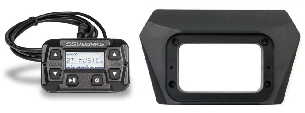 SSV Works MRB3S Media Player With Dash Panel Kit For Polaris RZR XP 1000 19-22