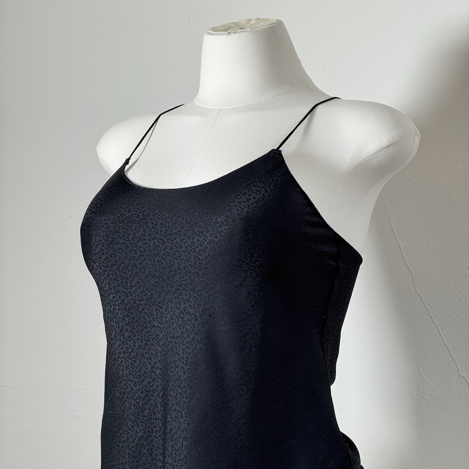 Victoria's Secret Camisole Black Animal Print Adjustable Strap Women's XS