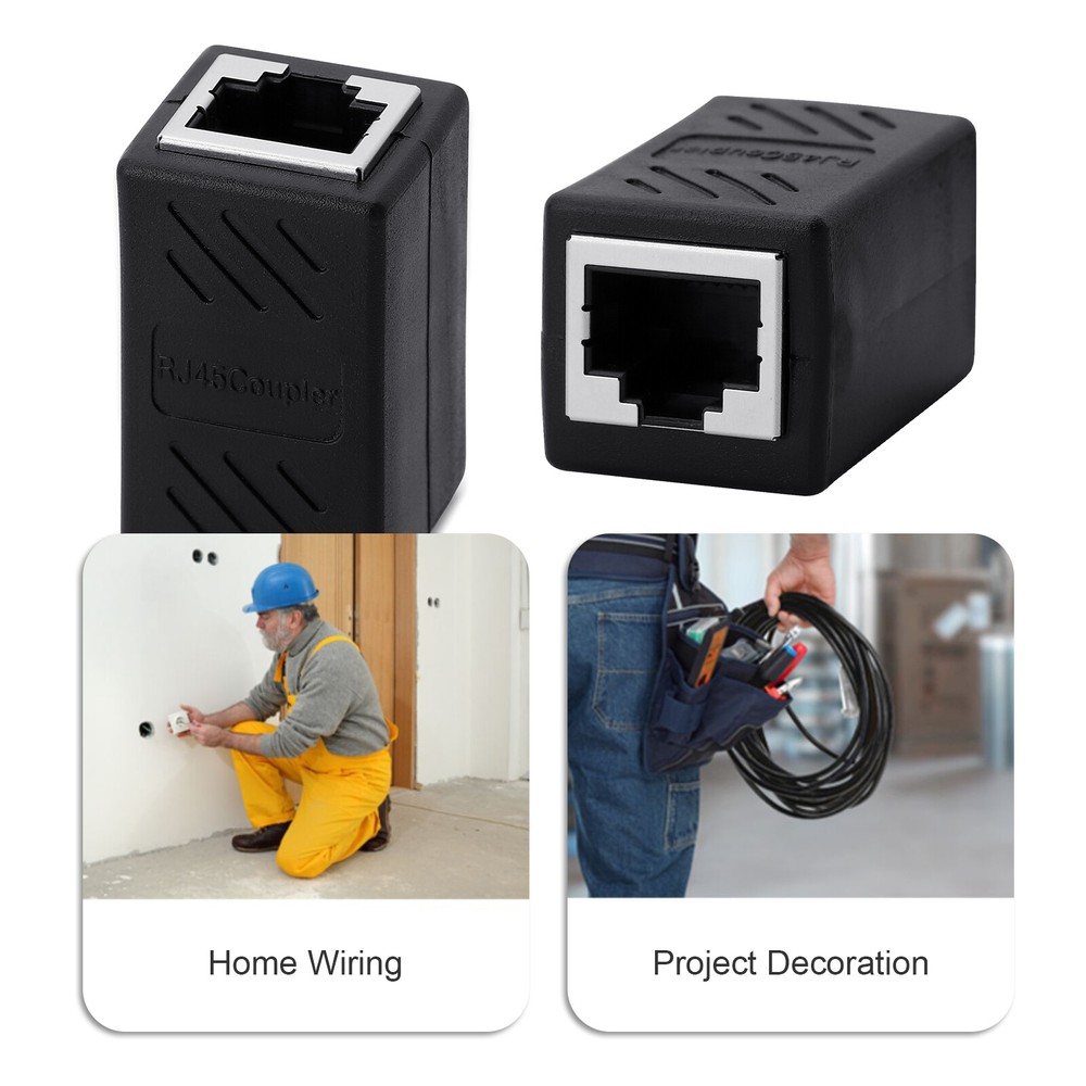 5PACK RJ45 Inline Coupler Cat6/Cat5e Ethernet Network Cable Extender Connector