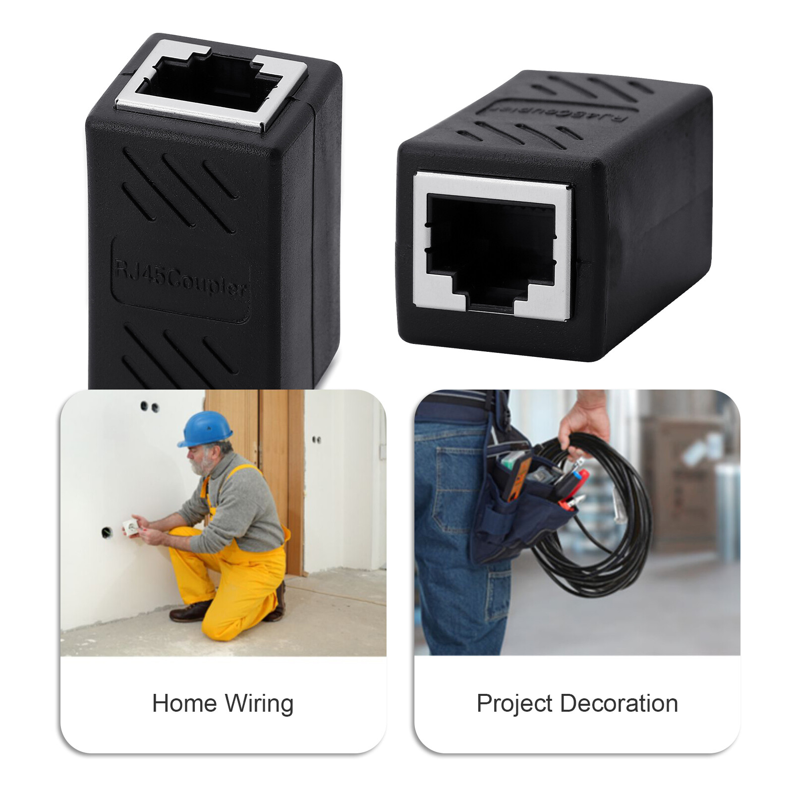 RJ45 Inline Coupler Cat7 Cat6 Cat5e Cat5 Ethernet LAN Network Cable Adapter Lot