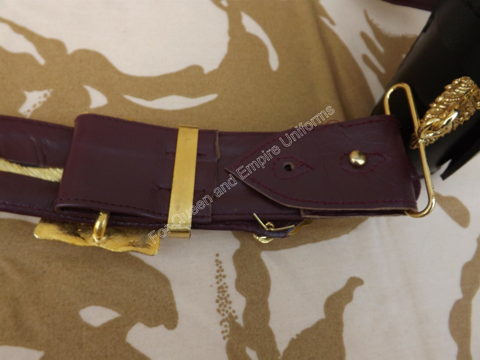 Repro Victorian Royal Engineer Officer Cross Belt/ Pouch belt. Large size.