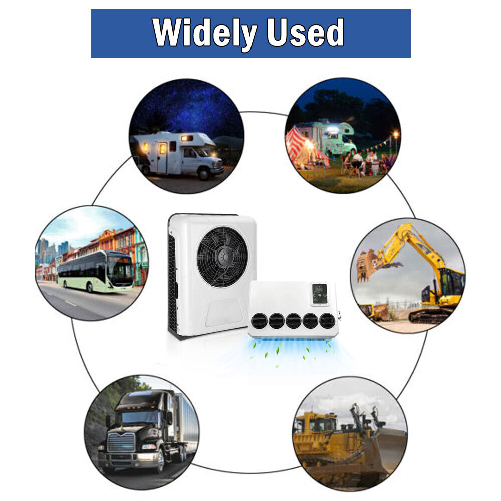 Truck Cab Air Conditioner 12000 BTU 12V Split AC Fits Semi Trucks Bus RV Caravan