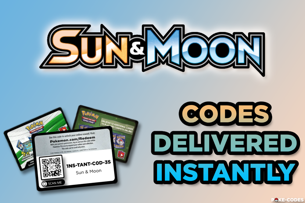 Pokemon - Sun & Moon TCG Code Cards - INSTANT DELIVERY