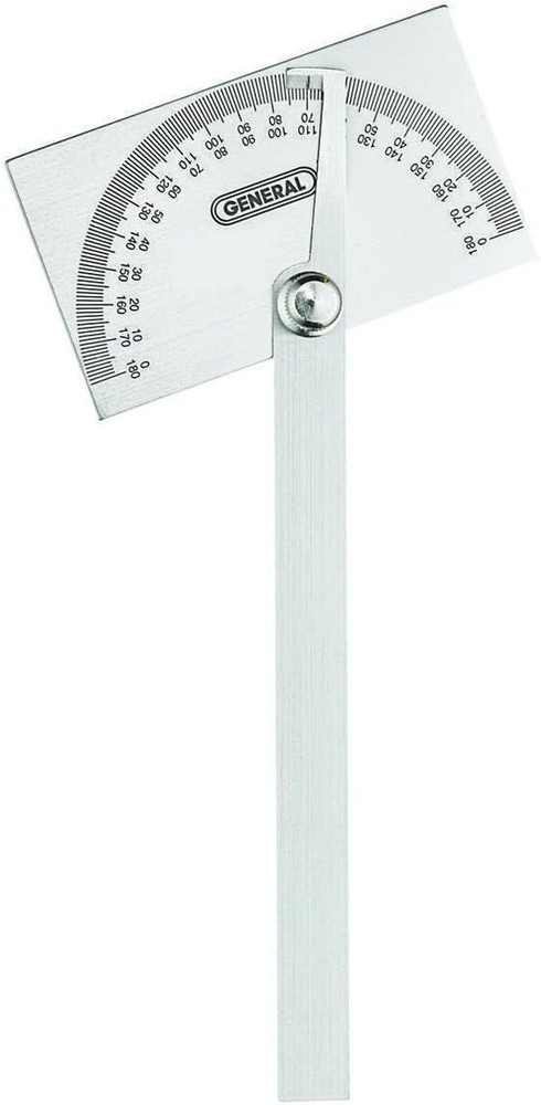 Angle Protractor #17 Stainless Steel Square Head - Measuring Tool for Carpenters