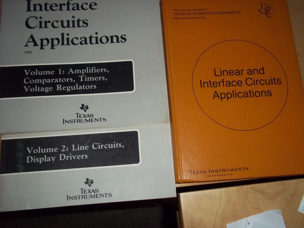 Linear and Interface Circuits Texas Instruments Vol 1 and 2 (1985) and 1974