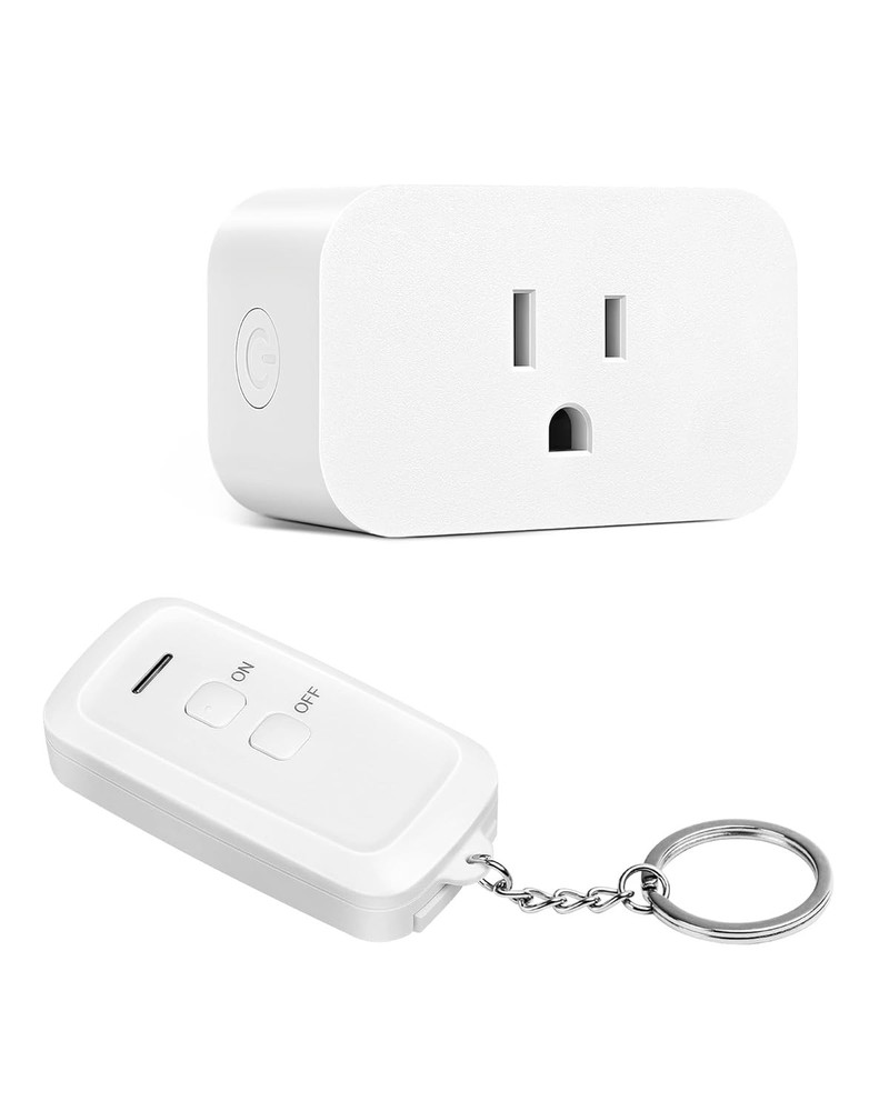 15A Indoor Remote Control Outlet with Wireless Light Switch, 100ft Range