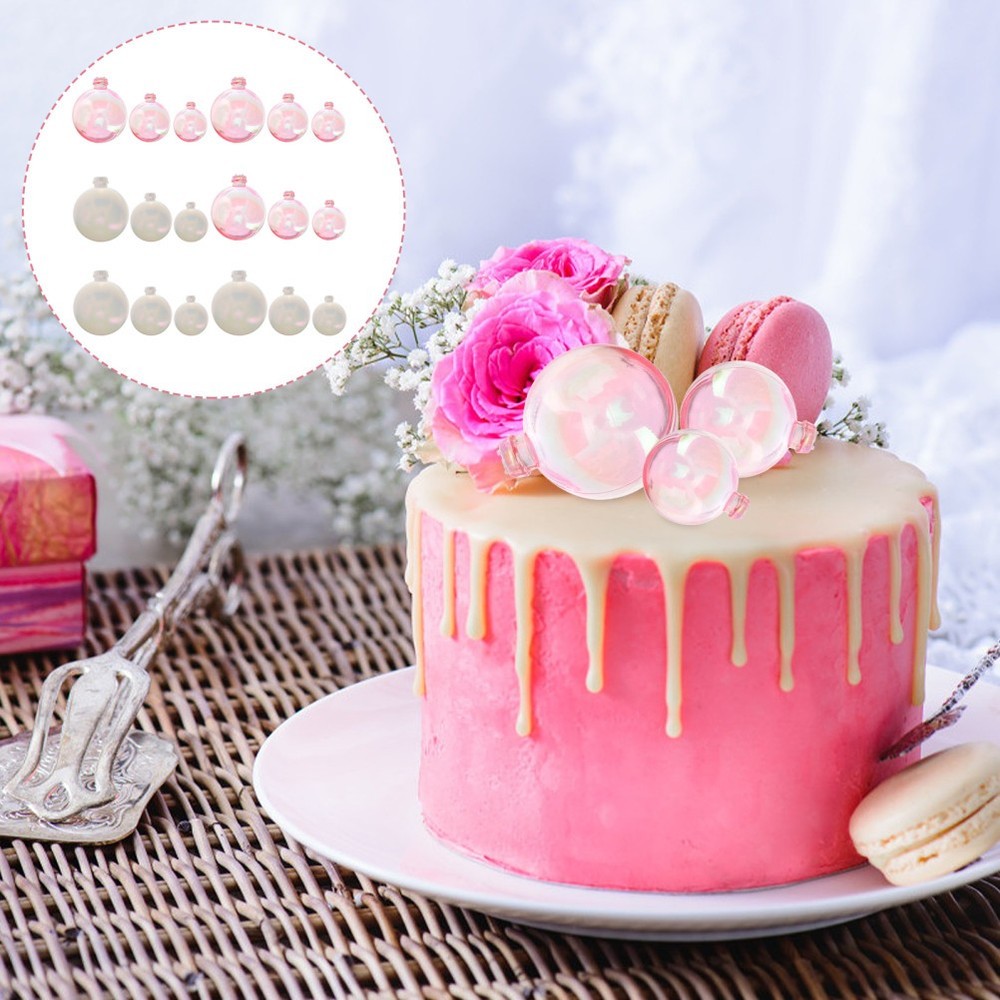 18 Pcs Bubble Balls Decorative Bubbles Party Decorations Cake Decorating