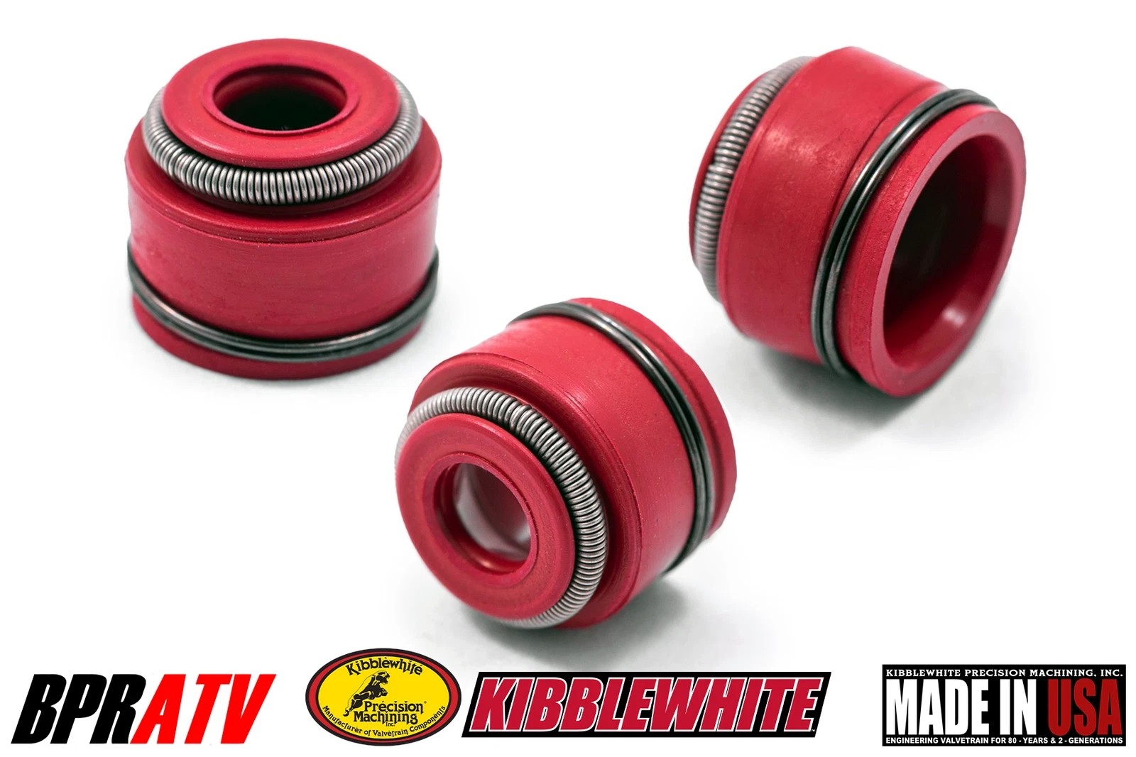 Kibblewhite +1mm Stainless Valve Set YFZ450R YFZ450 YZ450F WR450F RED Seals USA!
