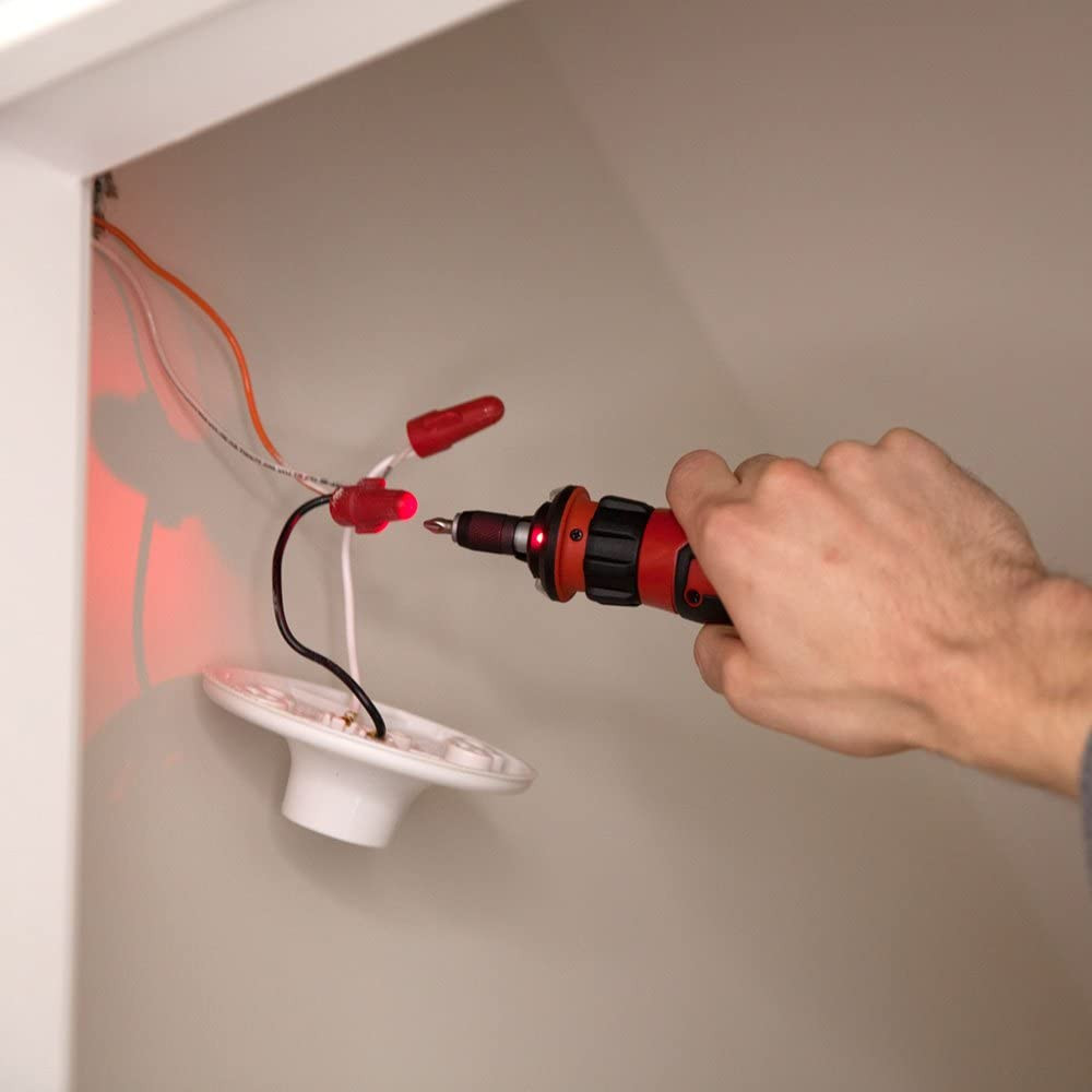 Rechargeable 4V Cordless Screwdriver with Circuit Sensor Technology Includes 45P