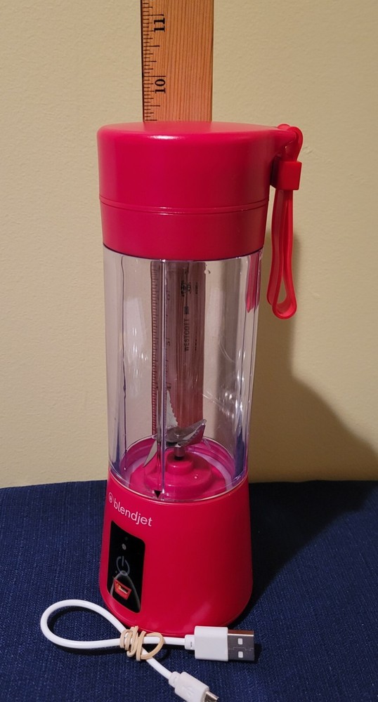 BlendJet One Portable Chargeable Blender - Red - Includes Charging Cord - Works