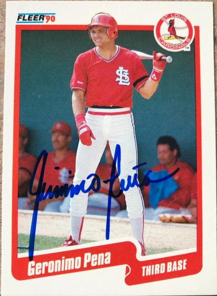 Geronimo Pena Autographed 1990 Fleer Update #U-52