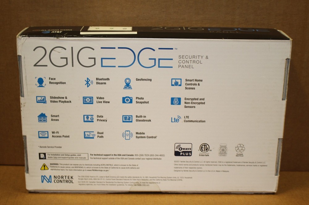 2GIG EDGE Security Panel with 7 In. Touchscreen, AT&T (2GIG-EDG-NA-AA)