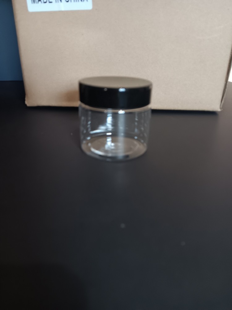 Plastic Jars 12 Count 2oz  Clear Low Profile
