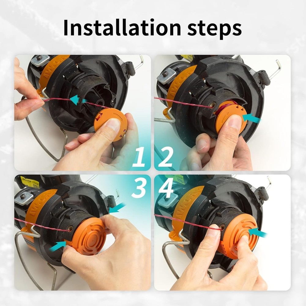 15 Pack Trimmer Spool Line for Worx,(WA0010)Replacement Weed Wacker String for W