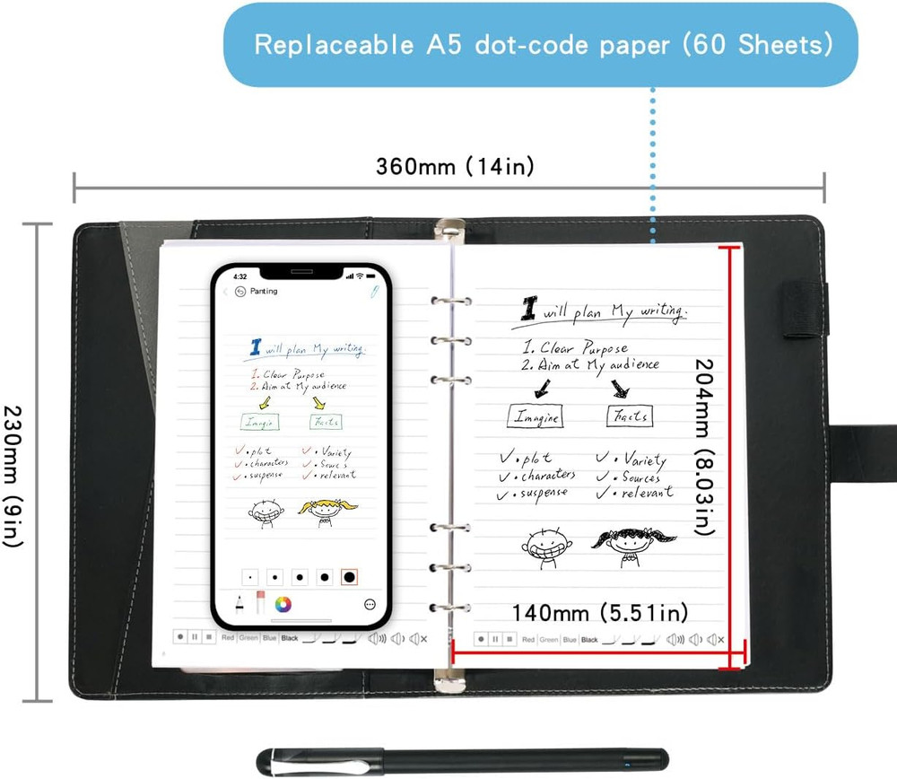 Smart Sync Pen for Note Taking with Notebook and Writing Board,Real-Time Sync fo