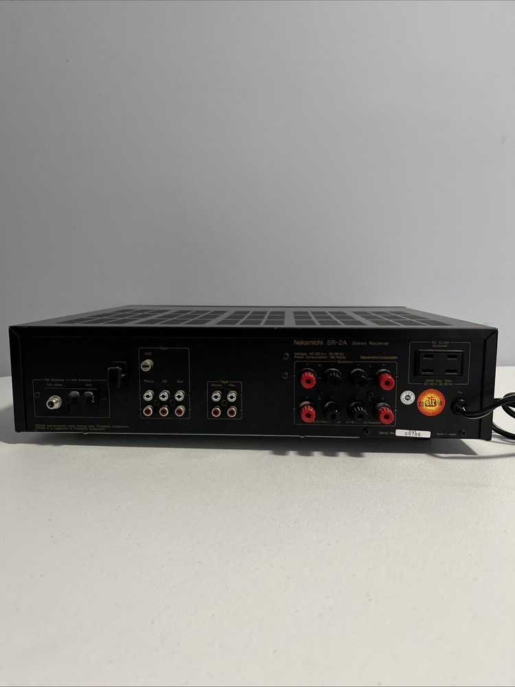 Nakamichi SR-2A Stereo Receiver Stasis Amplifier Audiophile