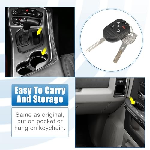 5 Button Car Keyless Entry Remote Control Replacement Key Fob Proximity Smart