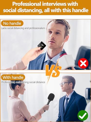 Interview Microphone Handheld Adaptor for Rode Wireless Mic Handle & Mic Cover
