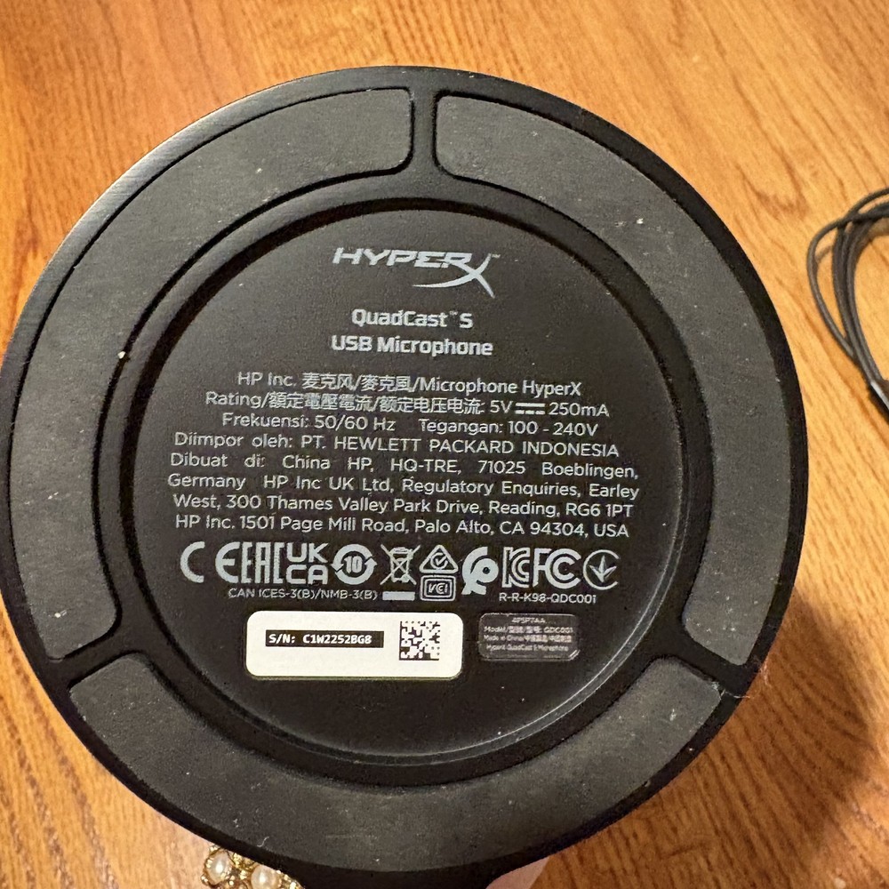 HyperX QuadCast S RGB USB Gaming Microphone (Tested and Working)